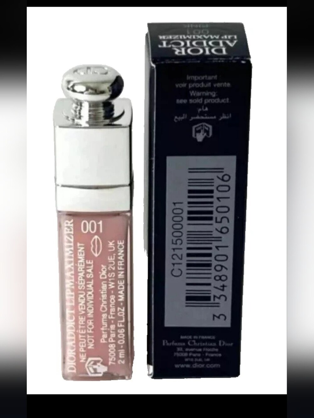 Dior Addict Lip Maximizer Gloss 001 PINK Travel Size 2 Ml - Picture 4 of 8
